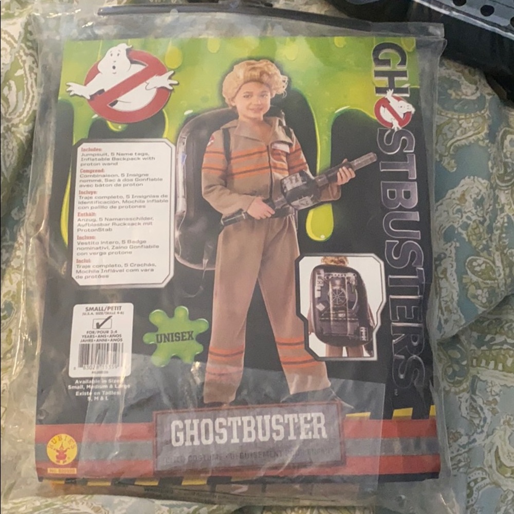 Ghostbusters costume with inflatable proton pack